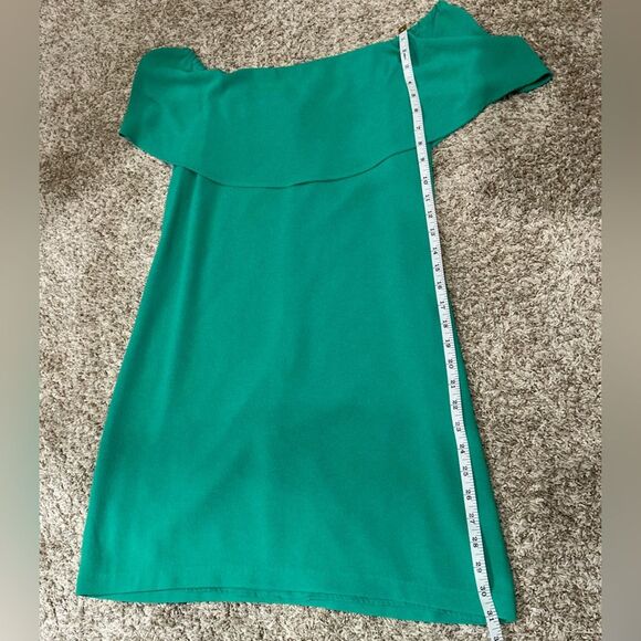Charles Henry Off-Shoulder Emerald Dress Sz: M - Picture 6 of 11